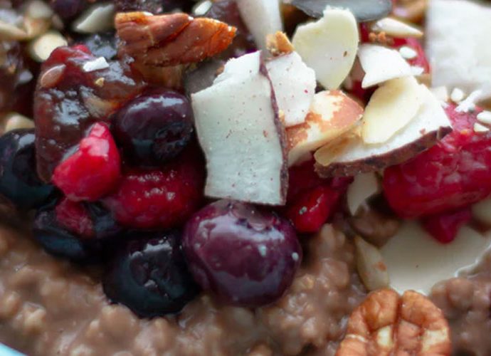 Overnight Oats mit Himbeeren