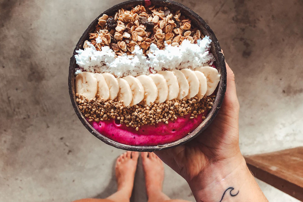 Smoothie-Bowl-schichten